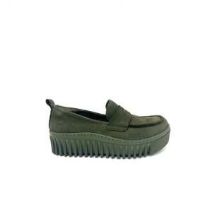 NEW THE ART COMPANY women brighton nobuck loafer in kaki